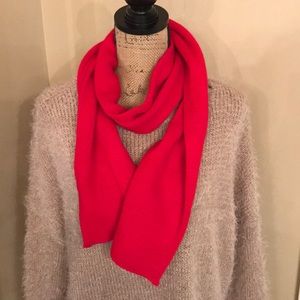 “Lipstick Red” knit scarf